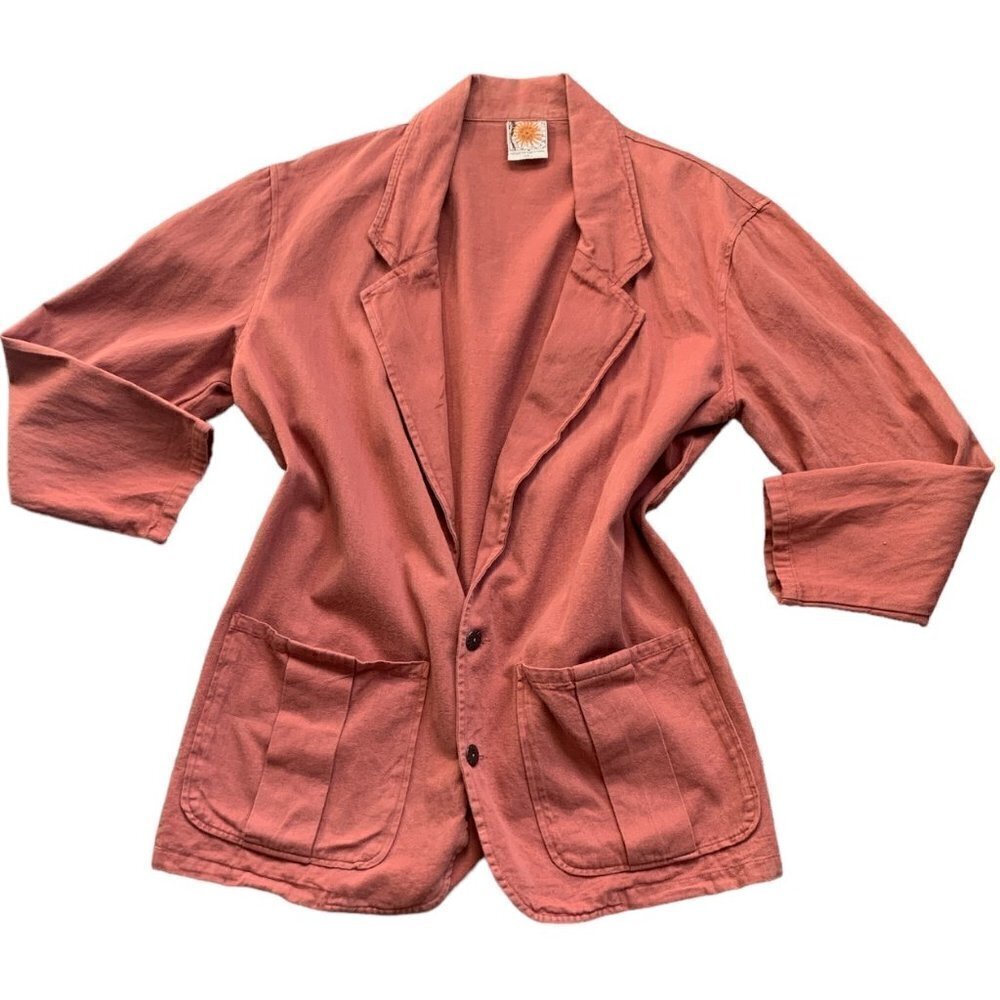 Chico's‎ 10th Anniversary Collection Blazer Jacket Sz 2(L/12) Cotton #132i